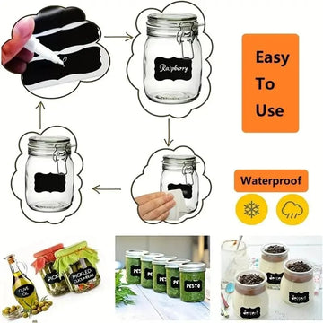 Wavy Shape Chalkboard Sticker With Pen - All-In-One Store