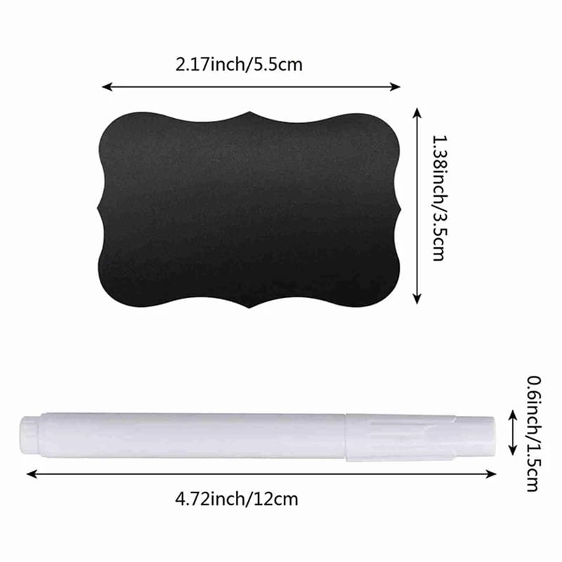 Wavy Shape Chalkboard Sticker With Pen - All-In-One Store