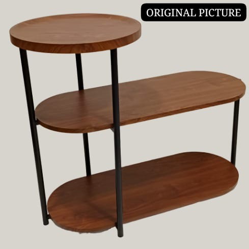 Wooden 3 tier side table - All-In-One Store